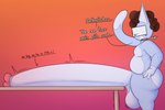 anthro balls big_balls big_butt big_penis blue_body blue_fur butt curly_hair erection eyewear fur fur_markings genitals glasses hair huge_balls huge_penis humanoid_genitalia hyper hyper_balls hyper_genitalia hyper_penis male markings penis penis_bigger_than_torso penis_on_table short_stack side_view simple_background small_but_hung solo standing tail text thick_thighs throbbing throbbing_penis wearing_glasses white_body white_fur chunknudies buttercup_(chunknudies) animal_humanoid felid felid_humanoid feline feline_humanoid felis humanoid mammal mammal_humanoid digital_media_(artwork) hi_res