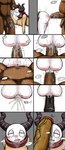 animal_genitalia animal_penis anus balls big_balls big_breasts big_butt big_penis blush bodily_fluids breasts butt clothed clothing comic cum cum_in_ass cum_in_pussy cum_inside dark_body dark_skin dialogue digital_media_(artwork) equid equine equine_genitalia equine_penis erection faceless_character faceless_male female female_penetrated genital_fluids genitals group group_sex hakiahki hi_res horn horse human humanoid interspecies korean_text male male/female male_penetrating male_penetrating_female mammal mature_male nude open_mouth partially_clothed penetration penile penile_penetration penis penis_in_pussy pussy saliva scarf sex speech_bubble sweat tears teeth text threesome through_wall tongue unknown_species vaginal vaginal_penetration vein veiny_penis white_body