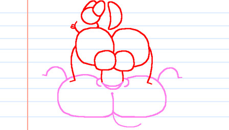 anthro anthro_penetrated anus balls big_balls big_butt big_penis bouncing_balls butt duo faceless female female_penetrated floating_tail from_front_position genitals gesture hand_gesture huge_butt larger_female larger_penetrated larger_sub legs_up male male/female male_penetrating male_penetrating_female mating_press notebook_paper_background penetration penile penile_penetration penis penis_in_vagina pink_body red_body sex size_difference smaller_male stick_figure submissive tail tail_motion tailwag thumbs_up vaginal vaginal_penetration vulva x_anus nxyitn canid canine fox mammal 2d_animation 7:4 aliasing animated digital_media_(artwork) loop seamless_loop