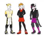 anthro anthrofied bottomwear clothing group male shorts simple_background soccer_uniform sportswear uniform white_background fuze nintendo pokemon davie_(fuze) ed_(fuze) king_(fuze) boltund galarian_form galarian_linoone generation_8_pokemon pokemon_(species) raboot regional_form_(pokemon) 5:4 full-length_portrait hi_res portrait