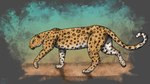 ambiguous_gender feral fur gradient_background long_tail markings natural_colors simple_background solo spots spotted_body spotted_fur tail firedorn felid feline leopard mammal pantherine 16:9 2024 digital_drawing_(artwork) digital_media_(artwork) hi_res shaded signature watermark widescreen