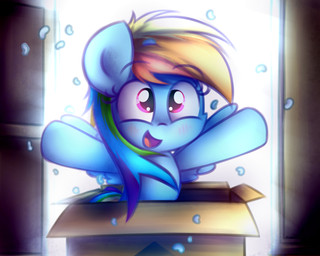 blush box equine female feral friendship_is_magic hair happy heavymetalbronyyeah hi_res hug mammal multicolored_hair my_little_pony open_mouth pegasus rainbow_dash_(mlp) smile solo surprise tongue wings

Rating: Safe
Score: 11
User: JGG3
Date: April 09, 2016