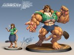 anthro before_and_after biceps big_muscles brown_hair claws clothing eyewear female glasses glowing glowing_eyes growth hair huge_muscles hulked_out hyper hyper_muscles muscle_growth muscular muscular_female quads solo toe_claws torn_clothing agonwolfe brenda_(brenderlin) cougar felid feline mammal therianthrope hi_res