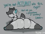 anthro anus ass_clapping backsack balls big_butt blue_anus blue_eyes blue_horn butt butt_jiggle collar genitals horn jiggling kink_shaming male null_bulge pawpads perineum plushie plushophilia seam_(sewing) shaking_butt short_stack solo tail tail_motion tailwag teasing teasing_viewer pseudokym reimy_(pseudokym) animate_inanimate bovid caprine goat living_plushie mammal 2024 4:3 animated clip_studio_paint_(artwork) digital_media_(artwork) short_playtime