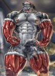 2023 abs absurd_res anthro balls barazoku biceps big_muscles big_penis biped christmas erection felid foreskin genitals glans hi_res holidays huge_muscles huge_penis humanoid_genitalia humanoid_penis looking_at_viewer male mammal mostly_nude_anthro mostly_nude_male muscular muscular_anthro muscular_male navel nipple_bell nipple_piercing nipples pantherine pecs penis piercing solo standing tiger tongue tongue_out vein veiny_muscles veiny_penis yukihoshiak