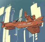 anthro car city duo flying_car flying_vehicle inside_car inside_vehicle male pimp prostitution simple_background vehicle ratcha gnoll hyena mammal 2016 digital_media_(artwork) hi_res