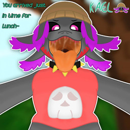 male mouth_shot open_mouth oral_vore solo tongue uvula vore kaelminus kaelminus_(kaelminus) amphibian axolotl marine mole_salamander salamander 1:1