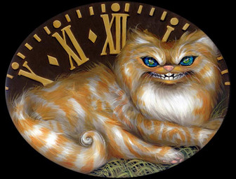 ambiguous_gender feral fluffy fur looking_at_viewer pupils smile solo tail toothy_grin jasmine_becket-griffith alice_in_wonderland cheshire_cat cheshire_cat_(species) domestic_cat felid feline felis mammal 2011 dated formal_art painting_(artwork) traditional_media_(artwork) traditional_painting_(artwork)