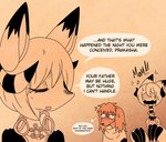 anthro dialogue embarrassed female group text trio ponporio eiden_(flower_knight_dakini) kayoh prakasha_(flower_knight_dakini) comic english_text hi_res