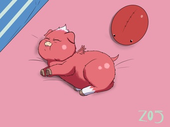 ambiguous_feral ambiguous_gender blush brown_hooves eyelashes eyes_closed feral fur hooves leg_markings lying markings neonate on_side red_body red_fur sleeping socks_(marking) solo tail text tongue tongue_out toy white_markings wings young young_ambiguous young_feral z05 fluffy_pony mythology equid equine fluffy_pony_(species) jellenheimer mammal mythological_creature mythological_equine pegasus 2024 4:3 artist_name digital_media_(artwork) hi_res shaded