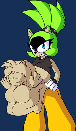 abdominal_bulge anthro black_clothing black_shirt black_topwear blue_eyes body_outline bottomwear breasts clothing duo exposed_breasts female female_pred female_prey fur green_body green_fur grin grinning_at_viewer hand_on_hip pants sharp_teeth shirt simple_background smile smiling_at_viewer standing teeth topwear transparent_background unwilling_prey vore yellow_bottomwear yellow_clothing yellow_pants unknown_artist idw_publishing sega sonic_the_hedgehog_(comics) sonic_the_hedgehog_(idw) sonic_the_hedgehog_(series) amy_rose surge_the_tenrec afrosoricid eulipotyphlan hedgehog mammal tenrec alpha_channel colored hi_res