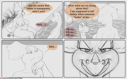 aged_up anthro bath bathhouse big_breasts blush breasts casual_nudity curvy_figure duo evil_grin female long_neck male nipples non-mammal_breasts non-mammal_nipples nude overweight overweight_female patreon_logo patreon_username slightly_chubby slightly_chubby_female smile speech_bubble text voluptuous water wide_hipped_female wide_hips trias dinosaurs_inc. don_bluth patreon the_land_before_time universal_studios cera_(the_land_before_time) littlefoot apatosaurus ceratopsian ceratopsid chasmosaurine dinosaur diplodocid diplodocoid marginocephalian ornithischian prehistoric_species reptile saurischian sauropod sauropodomorph scalie triceratops 16:10 comic english_text promotional_material sketch url widescreen