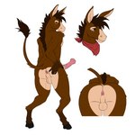 animal_genitalia animal_penis anthro anus backsack balls bedroom_eyes butt closed_smile cutaway digitigrade equine_genitalia equine_penis erection fur genitals hair hand_on_butt kerchief looking_at_viewer looking_forward male male_anthro mane mouth_closed multiple_angles narrowed_eyes neutral_expression nude penis presenting presenting_anus rear_view seductive simple_background smile solo spread_butt spreading standing leofwulf asinus donkey equid equine mammal 1:1 2023 digital_media_(artwork) flat_colors full-length_portrait hi_res portrait