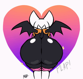 anthro big_butt butt butt_focus clothing female huge_butt rear_view solo tight_clothing twerking meryo sega sonic_the_hedgehog_(series) rouge_the_bat bat mammal animated animated_gif hi_res short_playtime