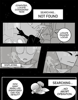 antennae_(anatomy) bald chair clothed clothing dialogue earless furniture gloves handwear male not_furry on_chair pak sitting solo space spacecraft speech_bubble text topwear vehicle voot_runner inimoose invader_zim nickelodeon zim_(invader_zim) alien alien_humanoid humanoid irken comic digital_media_(artwork) english_text hi_res monochrome