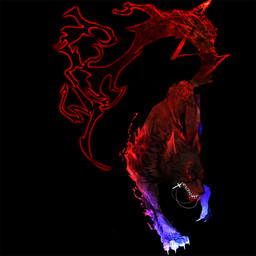 ambiguous_gender anthro banehallow cross cross_necklace feral jewelry multi_eye necklace red_eyes solo tail teeth tsampikos hellsing mythology baskerville_(hellsing) canid canid_demon canine demon hellhound mammal mythological_canine mythological_creature 1:1