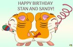 accessory bow_ribbon butt butt_bump eyes_closed female feral fur furgonomics happy_birthday logo male maraca musical_instrument orange_body orange_fur percussion_instrument ribbons simple_background tail tail_accessory tail_bow tail_ribbon white_body white_fur pichu90 hamtaro_(series) sandy_(hamtaro) stan_(hamtaro) cricetid hamster mammal rodent artist_logo brother_(lore) brother_and_sister_(lore) sibling_(lore) sister_(lore) twins_(lore)