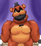 anthro clothing hat hat_only headgear headgear_only headwear headwear_only machine male mostly_nude nude nude_male one_eye_obstructed open_mouth solo ugly-rat15508 five_nights_at_freddy's scottgames freddy_(fnaf) animatronic bear mammal robot hi_res