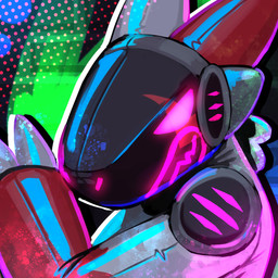 abstract_background anthro claws inflatable machine mask pool_toy simple_background solo visor sexotheque quazar_(pwnqwazr) protogen 1:1 2026 digital_media_(artwork) hi_res icon