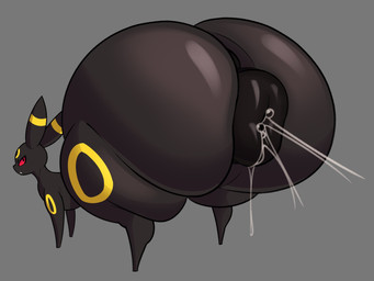 ambiguous_gender anal_fluids anal_juice_drip anal_juice_string anal_squirt anus big_anus big_butt black_body black_eyes bodily_fluids butt feral huge_anus huge_butt huge_hips huge_thighs hyper hyper_anus hyper_butt looking_at_viewer looking_back puffy_anus red_sclera solo thick_thighs wide_hips evilfiendish nintendo pokemon eeveelution generation_2_pokemon pokemon_(species) umbreon hi_res