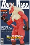2:3 3_fingers 3d_(artwork) abs absurd_res anthro artist_logo artist_name balls barcode biceps biped blaziken blue_background blue_eyes border claws cover cover_art cover_page digital_media_(artwork) dumbbell english_text erection exercise fictional_magazine_cover fingers generation_3_pokemon genitals glans hair hi_res holding_dumbbell holding_object horn humanoid_genitalia humanoid_penis logo magazine_cover male maleziken_(chocoscorner) muscular muscular_anthro muscular_male muscular_thighs navel nintendo nude pecs penis pink_glans pokemon pokemon_(species) red_balls red_body red_horn red_penis s87 simple_background solo standing text triceps weightlifting weights white_border white_claws white_hair workout