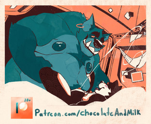 anal anal_orgasm anal_penetration anthro anthro_on_anthro anthro_penetrated anthro_penetrating anthro_penetrating_anthro belly big_belly blue_body blue_fur blue_nipples blush bodily_fluids brown_body brown_fur cheek_tuft cum cumshot duo ear_piercing ear_ring ejaculation facial_tuft fangs fur genital_fluids grin hands-free head_tuft leg_grab leg_markings male male/male male_penetrated male_penetrating male_penetrating_male markings moobs narrowed_eyes nipples nude obese obese_anthro obese_male open_mouth orange_markings orgasm overweight overweight_anthro overweight_male penetration piercing red_tongue ring_piercing sex smile teeth tongue tongue_out tuft white_body white_fur chocolateandmilk canid canine mammal hi_res