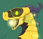 electricity feral glowing glowing_eyes horn light_bulb male solo visor yellow_body apollyondragon activision mythology spyro_the_dragon volteer dragon mythological_creature mythological_scalie scalie synth_(vader-san) 2023 digital_drawing_(artwork) digital_media_(artwork) half-length_portrait portrait signature