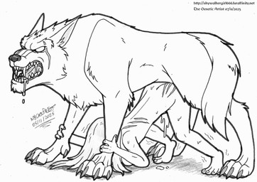 ambiguous_penetration ass_up bestiality bodily_fluids claw_marks claws cum cum_drip dominant dominant_feral dripping drooling duo empty_eyes fangs_bared female female_on_feral female_penetrated feral feral_penetrating feral_penetrating_human from_behind_position genital_fluids hair human_on_feral human_penetrated interspecies leaking_cum long_hair male male/female male_penetrating male_penetrating_female mounting nude obscured_penetration penetration penile penile_penetration questionable_consent saliva scar sex shaking shivering submissive submissive_female submissive_human sweat artistnjc furaffinity unnamed_character canid canine canis human mammal wolf absurd_res greyscale hi_res monochrome signature