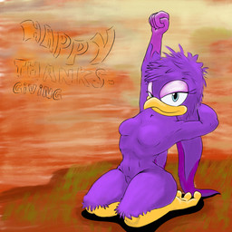anthro arched_back beak big_butt blue_eyes breasts butt eyelashes eyeshadow feet female holidays looking_at_viewer makeup markings nude sitting smile smiling_at_viewer solo talons toes heelipmo sega sonic_riders sonic_the_hedgehog_(series) thanksgiving wave_the_swallow avian bird 1:1 absurd_res digital_media_(artwork) digital_painting_(artwork) hi_res painting_(artwork)