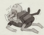 2_toes 3_fingers 4_fingers backpack blush bodily_fluids clothed clothing cum cum_in_mouth cum_inside duo feet fingers genital_fluids hat headgear headwear interspecies male male/male not_furry open_mouth plant selfcest shirt simple_background smile square_crossover text toes tongue topwear lynxfurr adventure_time cartoon_network fern_(adventure_time) finn_the_human elemental_creature elemental_humanoid flora_fauna human humanoid mammal plant_humanoid graphite_(artwork) hi_res traditional_media_(artwork)