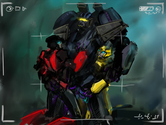 anal anal_penetration autobot blue_eyes bodily_fluids camera colored_cum cum cum_inside decepticon double_penetration erection genital_fluids genitals group group_sex machine male male/male male_penetrating not_furry open_mouth penetration penis sex simple_background size_difference threesome trio unusual_bodily_fluids unusual_cum unusual_genital_fluids yellow_eyes mamonna hasbro takara_tomy transformers onslaught sideswipe sunstreaker cybertronian humanoid living_machine robot digital_media_(artwork) brother_(lore) sibling_(lore) twins_(lore)