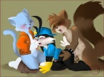 ace_lionheart all_fours anal anal_penetration balls barefoot black_hair black_nose black_skin blue_eyes blue_fur blush brown_fur brown_hair butt button cat clothed clothing cum cum_in_ass cum_inside cum_on_arm cum_on_butt cum_on_face cum_on_leg cum_on_penis cum_on_stomach cum_string cumshot erection eyes_closed feline fluffy from_behind fur gay gloves group group_sex hair half-dressed hand_on_butt harumi hat headgear hi_res jacket klonoa kneeling long_hair looking_down male mammal nude one_eye_closed open_mouth orgasm pac-man pac-man_(series) pants penetration penis pink_penis pink_skin pocket pointy_ears raised_arm rodent sex shadow shane_the_raccoon-dog sharp_teeth shiny shirt short_hair spikes squirrel teeth threesome tongue uncut video_games white_fur wristband
Rating: Explicit
Score: 5
User: toh
Date: April 17, 2013