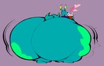 2_tails ambiguous_gender anthro beverage big_butt biped bottomless butt butt_expansion clothed clothing container cup drinking drinking_straw drinking_straw_in_mouth expansion eyebrows eyestalks floating_eyebrows green_eyes green_markings heart_reaction holding_beverage holding_object hoodie hoodie_only huge_butt huge_hips huge_thighs hyper hyper_butt markings motion_lines multi_tail raised_eyebrows simple_background sipping solo tail teal_body thick_thighs topwear topwear_only transfixation wide_hips yellow_sclera boxmingle kyper_veldyn_(kuiperkyper) alien alien_humanoid animal_humanoid gastropod gastropod_humanoid humanoid mollusk mollusk_humanoid digital_drawing_(artwork) digital_media_(artwork) hi_res