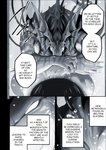 anthro clothing comic containment_tube english_text female hard_translated hi_res human laboratory layer_(artist) male mammal marine monochrome muscular muscular_male reptile scalie size_difference stasis_chamber text third-party_edit translated yuka_(layer)