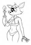 anthro breasts cleavage clothed clothing confusion crossgender exposed_endoskeleton eye_patch eyewear female heart_symbol machine pirate pizza_cutter simple_background solo white_background dawmino third-party_edit five_nights_at_freddy's scottgames foxy_(fnaf) animatronic canid canine fox mammal robot digital_drawing_(artwork) digital_media_(artwork) monochrome