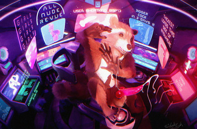 animal_genitalia animal_penis anthro balls bodily_fluids bottomless bottomless_anthro bottomless_male brown_body brown_fur canine_genitalia canine_penis caught_in_the_act caught_masturbating chair clothed clothing computer cum cum_on_hand cum_string cumshot ejaculation electronics erection feet fur furniture genital_fluids genitals hands-free knot looking_at_viewer machine male masturbation mismatched_animal_penis mismatched_genitalia mismatched_penis orgasm penis pornography sitting solo tail text toes topwear sidekick guardians_of_the_galaxy marvel rocket_raccoon mammal procyonid raccoon digital_media_(artwork) english_text hi_res