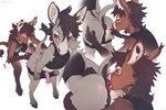 anal animal_genitalia animal_penis anthro anus backsack balls big_butt blue_eyes blush bodily_fluids bottomwear bottomwear_down brown_body brown_fur brown_hair butt clothed clothing dock_(anatomy) dripping duo equine_anus equine_genitalia equine_penis femboy femboy/femboy fur genital_fluids genitals grey_body grey_fur hair hand_on_butt hooves lip_gloss lipgloss lipstick lipstick_on_anus makeup male male/male male_rimming_male open_mouth oral orange_eyes pants pants_down partially_clothed penis perineum precum precum_drip puffy_anus rear_view rimming sex shirt shorts simple_background sitting standing submissive submissive_anthro submissive_male tail tank_top tongue tongue_out topwear white_background lostgoose asinus donkey equid equine mammal hi_res