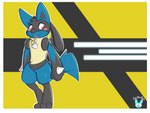 anthro blep blush kemono male simple_background solo tongue tongue_out epicbunbun nintendo pokemon generation_4_pokemon lucario pokemon_(species) 4:3 absurd_res hi_res wallpaper