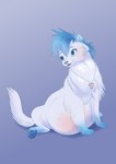 3_toes belly big_belly blue_background blue_claws blue_ears blue_eyebrows blue_eyes blue_hair blue_nose blue_pawpads blush cheek_tuft chest_tuft claws eyebrows facial_tuft fangs feet female female_feral feral fluffy fluffy_legs fluffy_tail fur hair light medium_hair open_mouth open_smile pawpads pink_tongue pregnant pregnant_female pregnant_feral seashell_necklace simple_background sitting smile solo tail teeth toe_claws toes tongue tuft whiskers white_body white_fur white_tail black_kitty domestic_ferret mammal mustelid musteline true_musteline weasel 2022 colored digital_drawing_(artwork) digital_media_(artwork) english_description hi_res lighting shaded