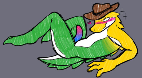 added_anatomy anthro back_spines blush candy clothing countershade_torso countershading dessert erection food genitals hat headgear headwear heart_symbol male multicolored_body multicolored_penis penis solo sparkles tail_spines throbbing throbbing_penis stinky_tempura glitch_productions the_amazing_digital_circus gummigoo_(tadc) crocodilian food_creature living_candy reptile scalie digital_drawing_(artwork) digital_media_(artwork)