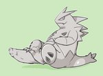 big_penis feral genitals huge_penis hyper hyper_genitalia hyper_penis male penis simple_background solo filumbitu nintendo pokemon generation_2_pokemon pokemon_(species) reptile scalie tyranitar hi_res