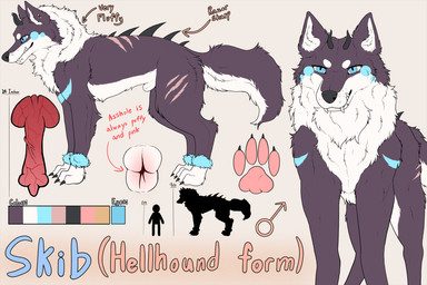 animal_genitalia animal_penis anus canine_genitalia canine_penis cheek_tuft erection facial_tuft feral fluffy fluffy_tail genitals horn knot knotted_penis male neck_tuft penis piercing puffy_anus sheath solo spikes tail tuft vein veiny_knot parooty mythology skib canid canid_demon canine canis demon fox hellhound hybrid mammal mythological_canine mythological_creature succubus wolf 3:2 hi_res model_sheet