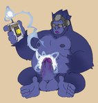 anthro eyewear genitals glasses male nude nude_male penis solo starstruck dark_n_swampy blizzard_entertainment overwatch winston_(overwatch) ape gorilla haplorhine mammal primate hi_res