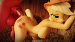 16:9 3d_(artwork) 4k abdominal_bulge absurd_res anal anal_penetration anthro anthrofied applejack_(mlp) areola balls bent_over big_macintosh_(mlp) clothing cowboy_hat cutie_mark digital_media_(artwork) earth_pony equid equine female friendship_is_magic genitals grass green_eyes hasbro hat hat_only headgear headgear_only headwear headwear_only hi_res horse lukarts22 male male/female mammal medial_ring mostly_nude my_little_pony nipples obscured_penetration orange_body penetration penis plant pony red_body tongue tongue_out widescreen