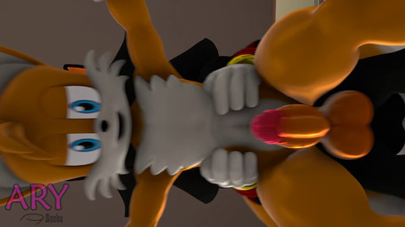 anal anal_penetration anthro athletic balls blue_eyes chest_tuft duo erection from_behind_position genitals glans hands_on_waist humanoid_genitalia humanoid_penis looking_pleasured low-angle_view male male/male male_penetrated male_penetrating male_penetrating_male penetration penile penile_penetration penis penis_in_ass sex tuft worm's-eye_view aryentai sega sonic_the_hedgehog_(series) miles_prower shadow_the_hedgehog canid canine eulipotyphlan fox hedgehog mammal 16:9 3d_(artwork) 3d_animation animated digital_media_(artwork) hi_res no_sound short_playtime webm widescreen