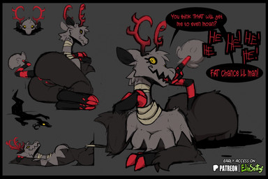 anthro anus biped breasts butt claws female fingers front_view fur genitals hair hooves horn looking_at_viewer lying nude nude_anthro nude_female on_front on_side rear_view smile solo tail vulva spiritelin mammal 2026 digital_drawing_(artwork) digital_media_(artwork) hi_res