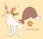 brown_body brown_fur female feral fur smile solo white_body white_fur conditional_dnp labbit_(artist) warriors_(book_series) spottedleaf_(warriors) calico_cat domestic_cat felid feline felis mammal model_sheet