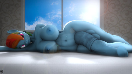 anthro big_breasts big_penis breasts genitals gynomorph huge_penis hyper hyper_genitalia hyper_penis intersex nipples penis solo symm friendship_is_magic hasbro my_little_pony rainbow_dash_(mlp) equid equine horse mammal pony 16:9 3d_(artwork) digital_media_(artwork) hi_res source_filmmaker_(artwork) widescreen