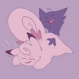 ^_^ ambiguous_feral ambiguous_gender ambiguous_penetrated ambiguous_penetration armless biped blush blush_lines bodily_fluids butt butt_grab cute_fangs doggystyle drooling duo erection eyes_closed fangs feral feral_on_feral feral_penetrated feral_penetrating feral_penetrating_feral floating_hands from_behind_position front_view fur genitals grey_background hand_on_butt happy happy_sex head_tuft heart_symbol legless lying male male/ambiguous male_feral male_penetrating male_penetrating_ambiguous on_front penetration penile penile_penetration penis pink_body pink_fur purple_penis saliva sex simple_background sleep_sex sleeping smile sound_effects speech_bubble tail teeth three-quarter_view thrust_lines thrusting tuft vowelless vowelless_sound_effect zzz ariarik_o0 nintendo pokemon clefable generation_1_pokemon ghost haunter pokemon_(species) spirit 1:1 2025 digital_drawing_(artwork) digital_media_(artwork) english_description hi_res