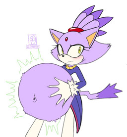 accessory anthro belly belly_grab belly_squish big_belly black_nose bloated blush bottomwear clothing coat eyelashes female forehead_gem gem hair hair_accessory hairband hand_on_belly hand_on_own_belly huge_belly motion_lines navel pants purple_body purple_clothing purple_coat purple_ears purple_hair purple_tail purple_tailcoat purple_topwear red_gem red_hairband rumbling_stomach simple_background solo squish tail tailcoat tan_inner_ear three-quarter_view topwear white_background white_bottomwear white_clothing white_pants yellow_eyes goldenpieces sega sonic_the_hedgehog_(series) blaze_the_cat domestic_cat felid feline felis mammal 2026 colored digital_media_(artwork) flat_colors portrait signature three-quarter_portrait